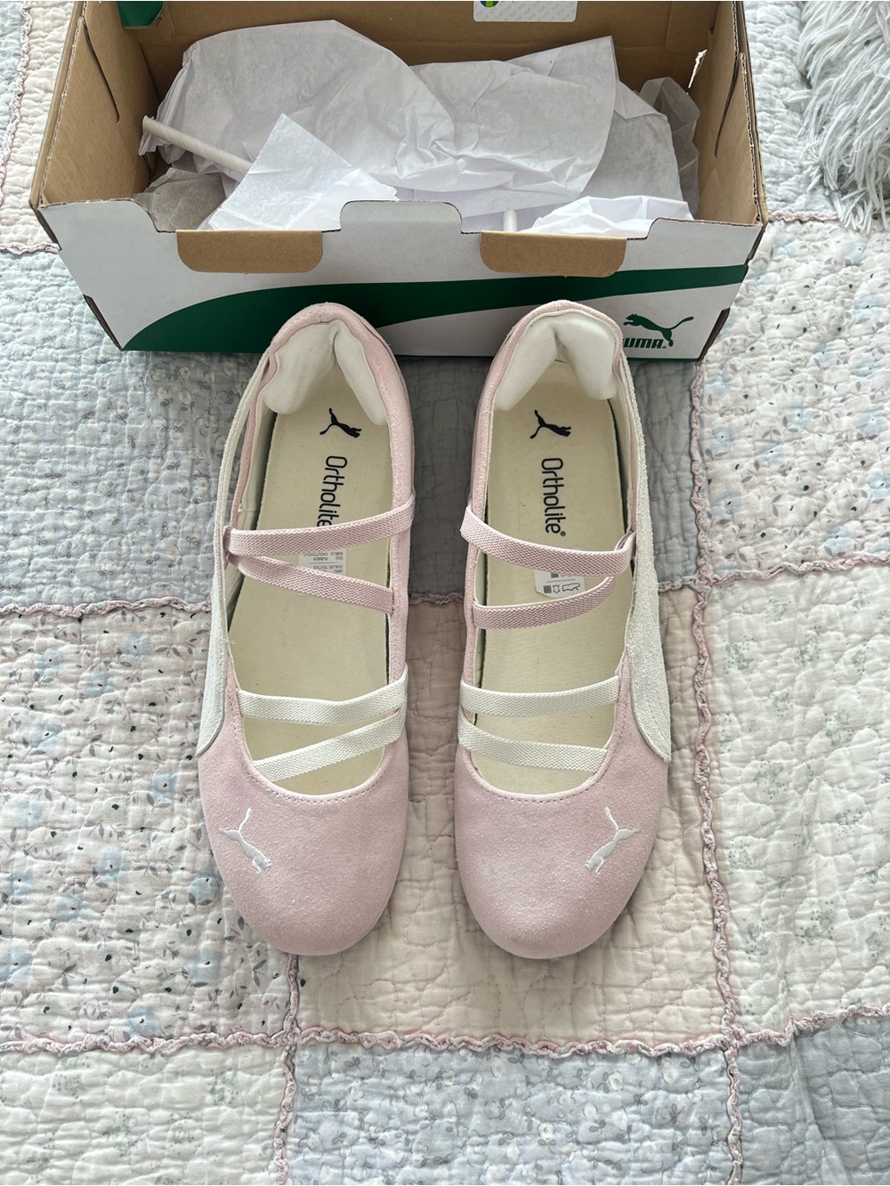 Suede Puma Speedcat Pink Ballet Flats
